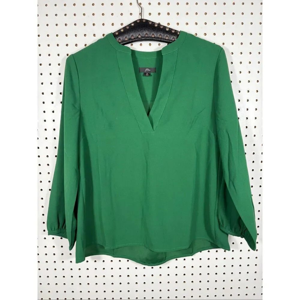 J.Crew green blouse size S